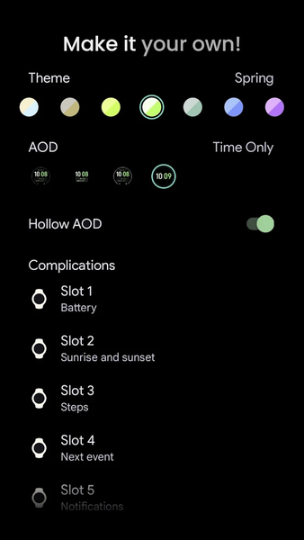 Dual Tone: Wear OS watch face - Image screenshot of android app