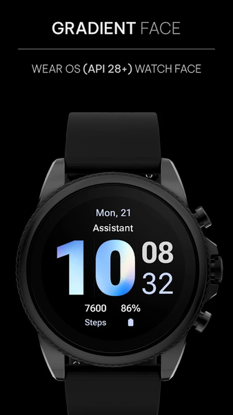 Awf Gradient - Wear OS 3 face - Image screenshot of android app
