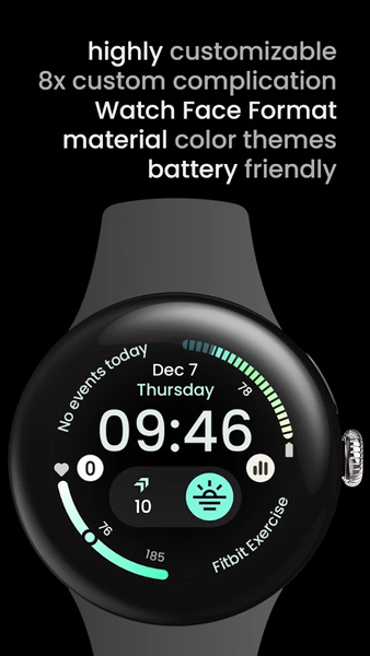 InfoGraph ۲: Watch face - عکس برنامه موبایلی اندروید