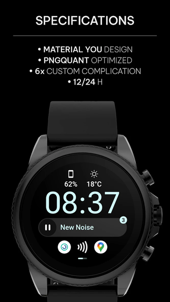 Awf Material 3: Watch face - Image screenshot of android app
