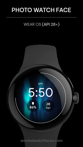 Photo Watch face for Wear OS - Image screenshot of android app