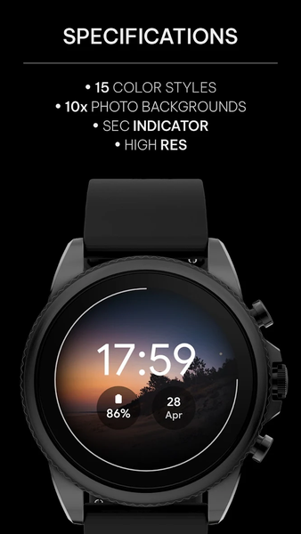 Photo Watch face for Wear OS - Image screenshot of android app