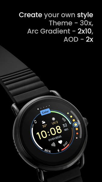 Awf Pulse: Wear OS Watch face - Image screenshot of android app