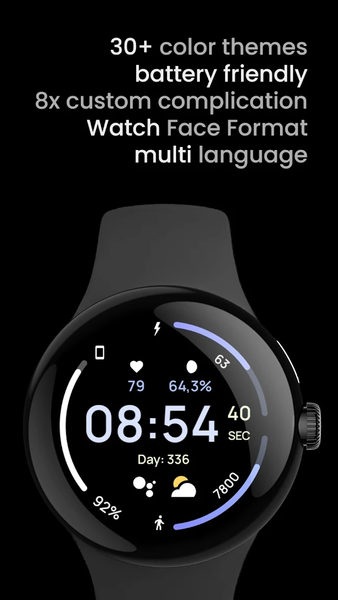 Awf Pulse: Wear OS Watch face - Image screenshot of android app