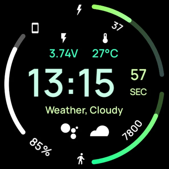 Awf Pulse: Wear OS Watch face - Image screenshot of android app