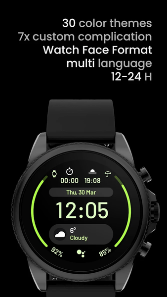 React: Wear OS watch face - Image screenshot of android app