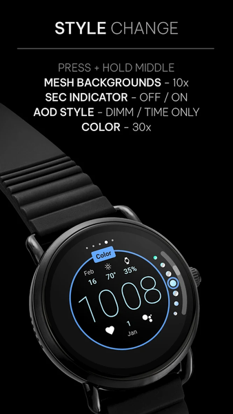 Simple Digital Watch Face - عکس برنامه موبایلی اندروید