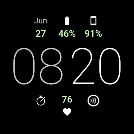 Simple Digital Watch Face - عکس برنامه موبایلی اندروید