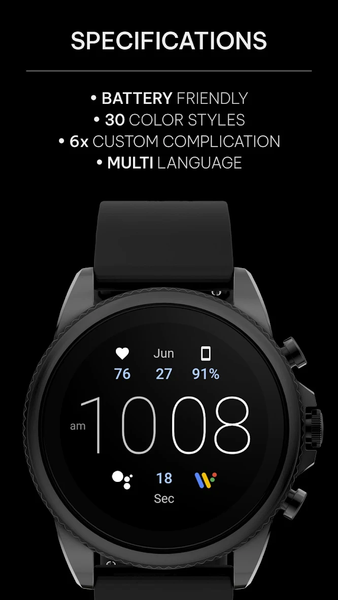 Simple Digital Watch face - Image screenshot of android app