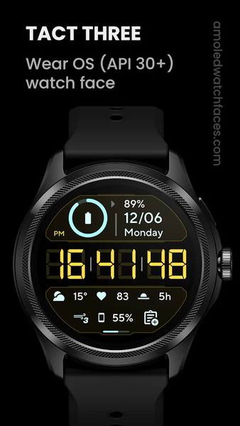 TACT THREE: Watch face - عکس برنامه موبایلی اندروید