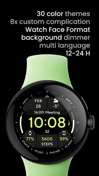 TACT TWO: Wear OS Watch face - Image screenshot of android app