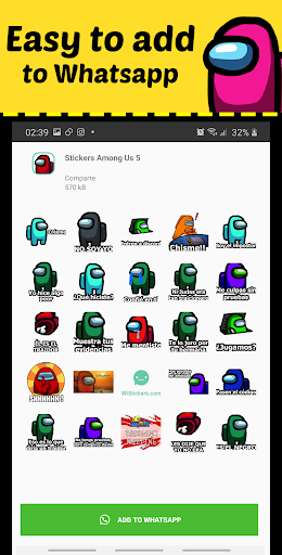 Stickers de AmongUS para Whatsapp - WAStickerApps - Image screenshot of android app