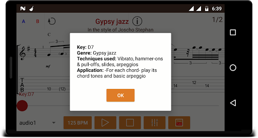 Intuitive Guitar: ۳D Tabs - عکس برنامه موبایلی اندروید
