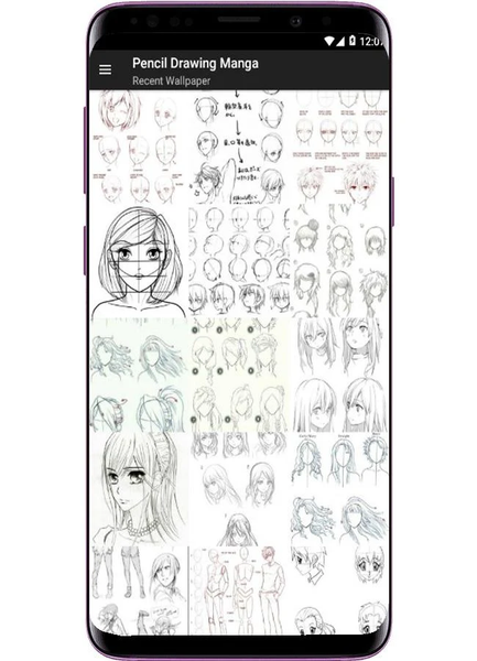 Pencil Drawing Manga - Image screenshot of android app