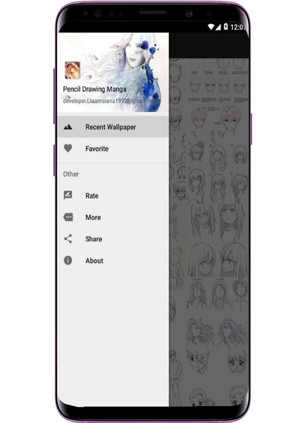 Pencil Drawing Manga - Image screenshot of android app