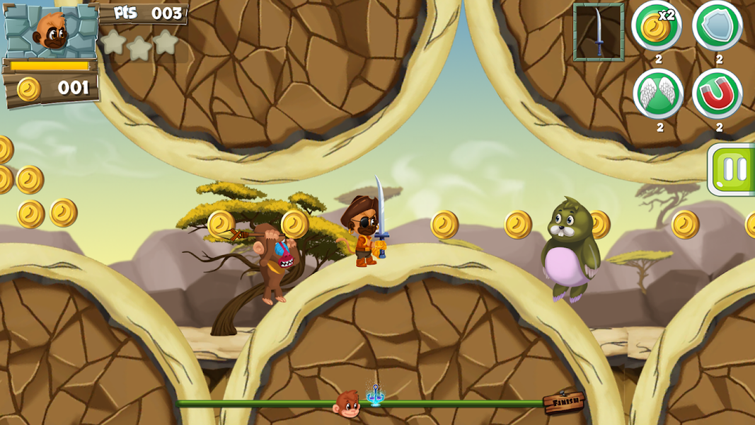 Super Monkey Legend – میمون قهرمان - Gameplay image of android game