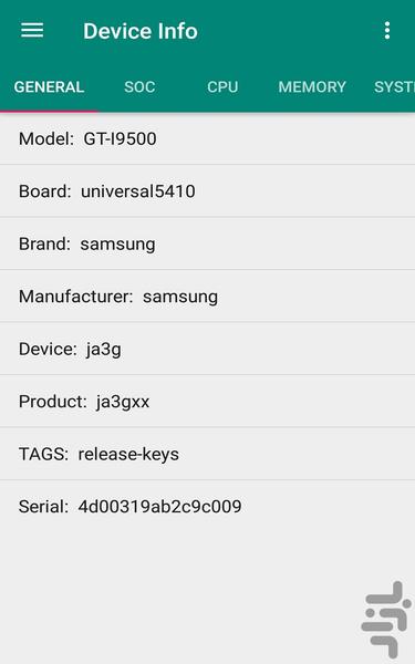 Device Info - Image screenshot of android app