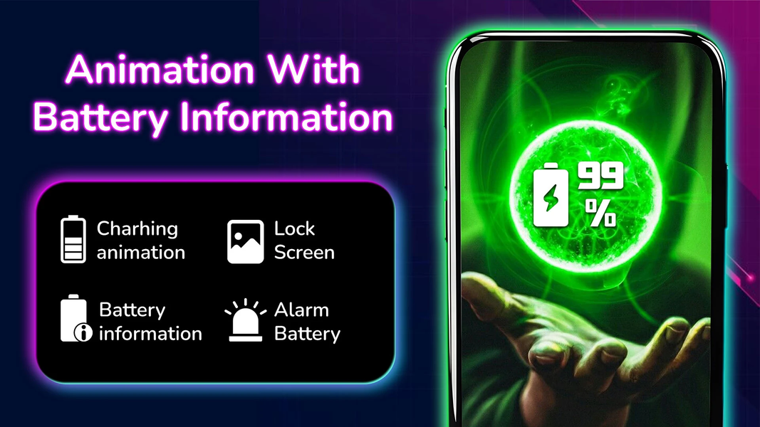 Battery Charging Animation Pro - عکس برنامه موبایلی اندروید