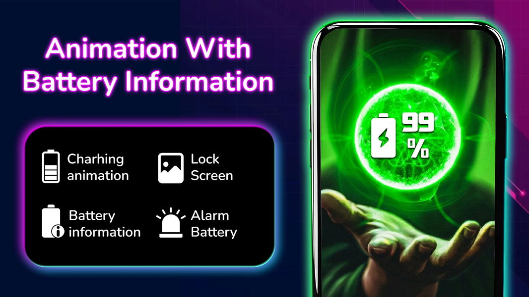 Battery Charging Animation Pro - عکس برنامه موبایلی اندروید