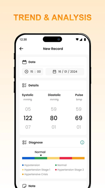 Blood Pressure: BP Monitor App - عکس برنامه موبایلی اندروید