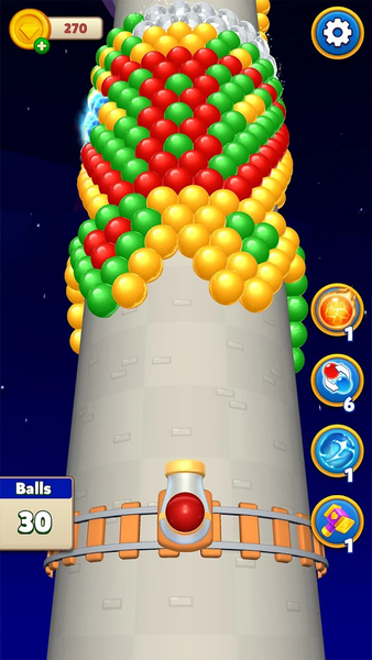 Bubble Popper Ballz - Gameplay image of android game