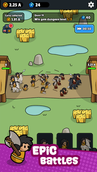 Epic Ancient: Warrior Fight - Gameplay image of android game