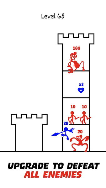 Stick Hero 2: Tower Defense - Gameplay image of android game