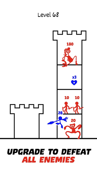 Stick Hero 2: Tower Defense - Gameplay image of android game