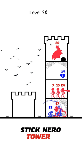 Stick Hero 2: Tower Defense - Gameplay image of android game