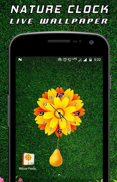 Nature Clock Live wallpaper - Image screenshot of android app