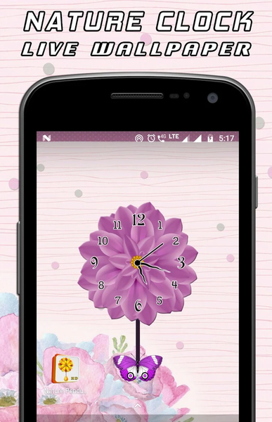 Nature Clock Live wallpaper - Image screenshot of android app