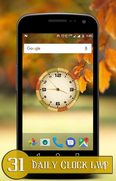 Daily clock live wallpaper - Image screenshot of android app