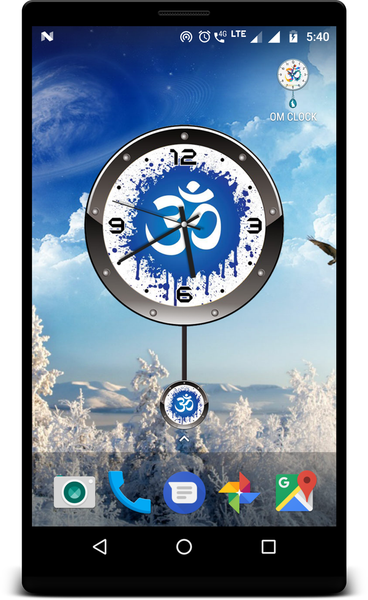 OM Clock live wallpaper - Image screenshot of android app