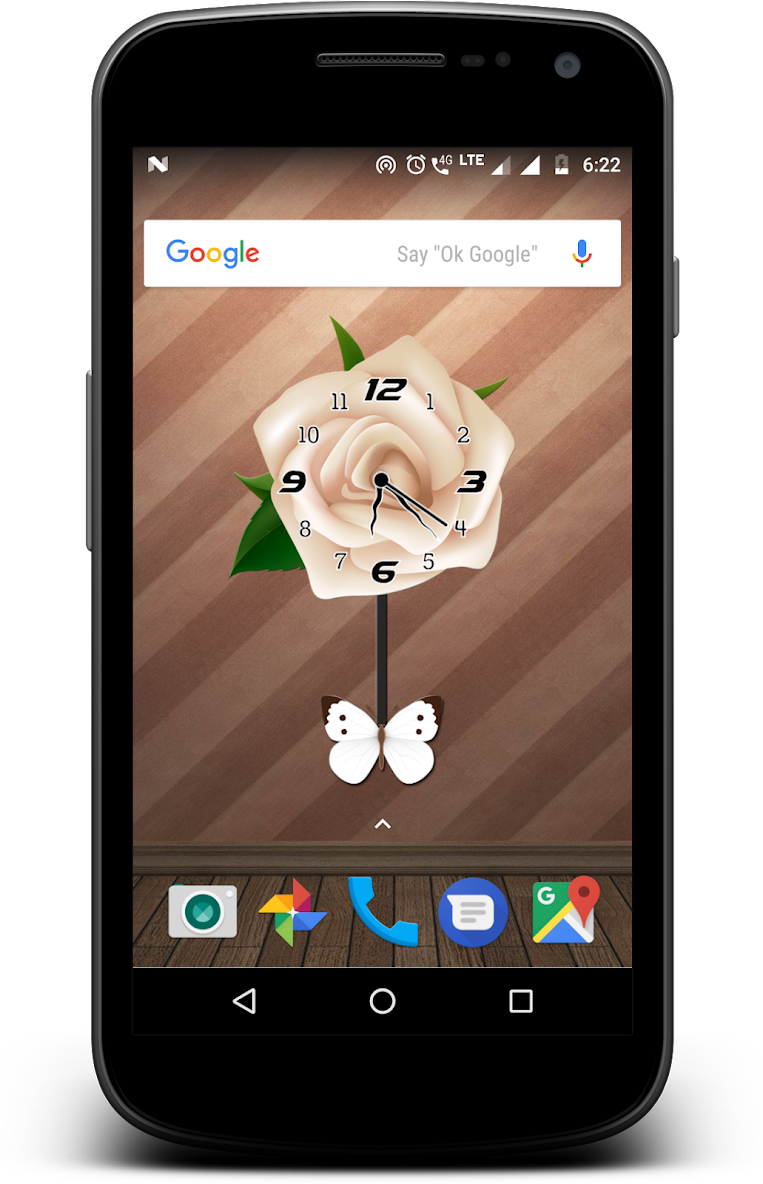 برنامه Rose flower clock wallpaper دانلود بازار