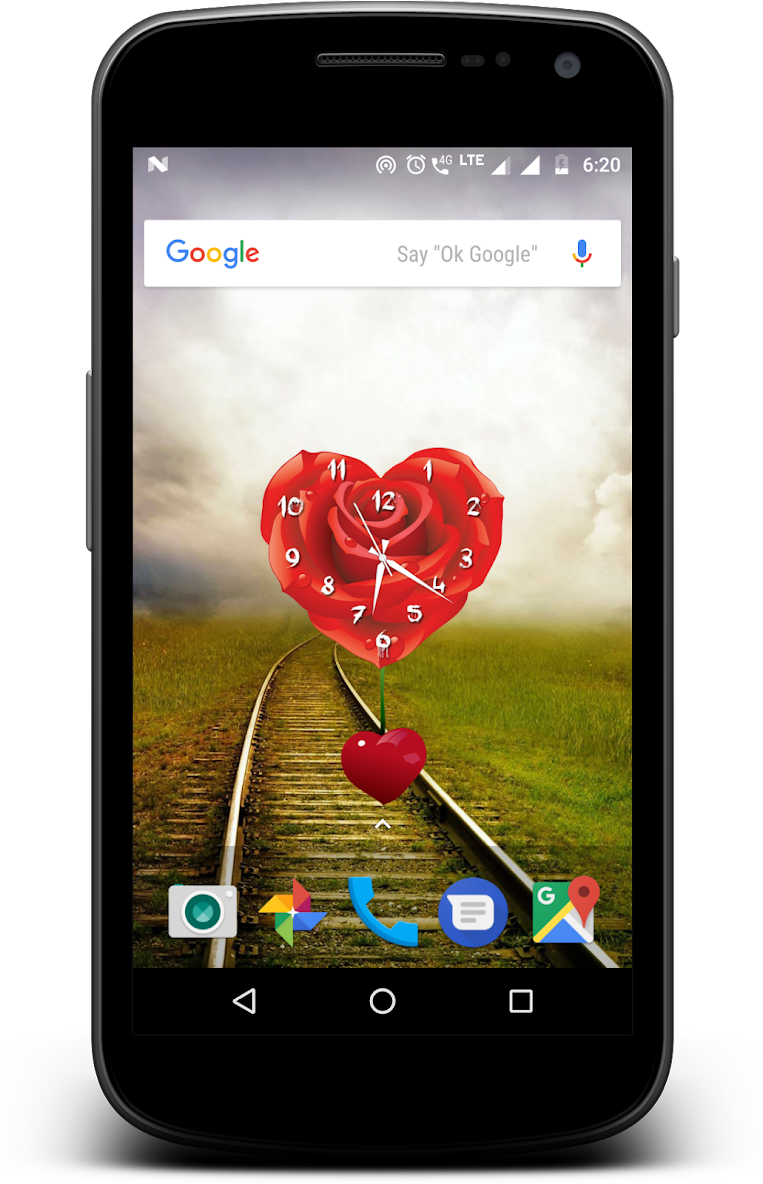 برنامه Rose flower clock wallpaper دانلود بازار