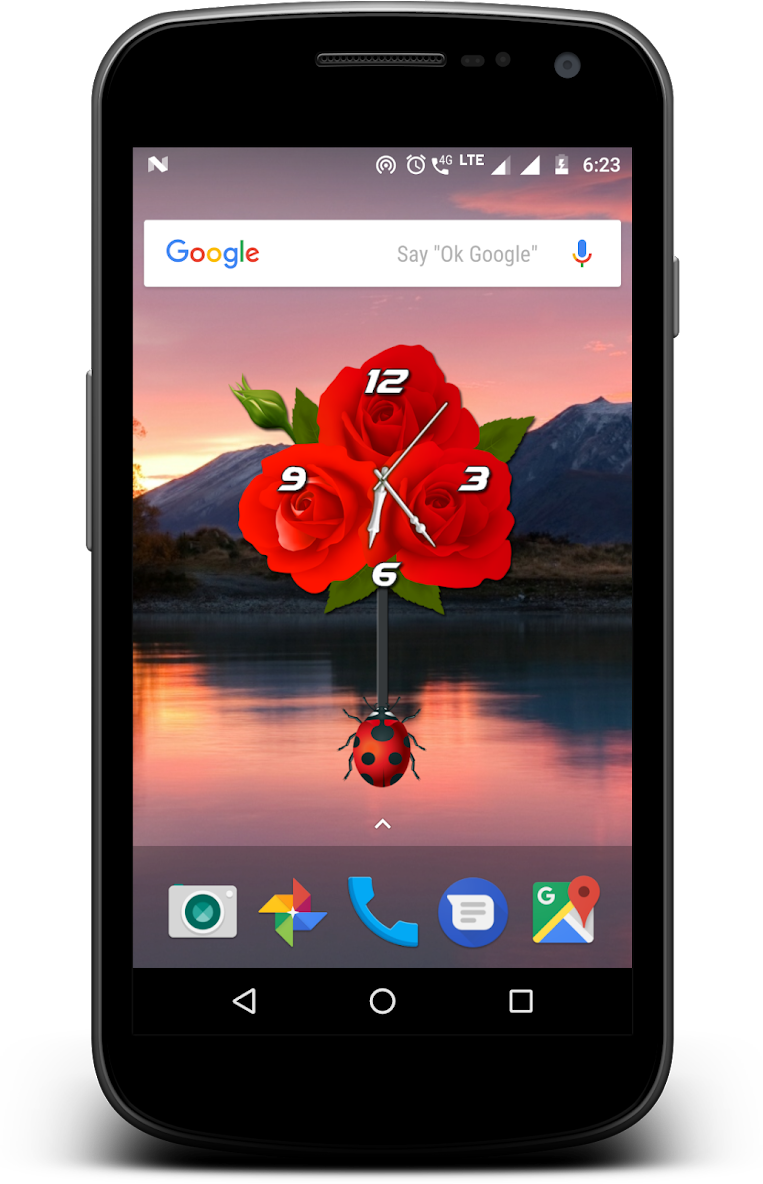 برنامه Rose flower clock wallpaper دانلود بازار