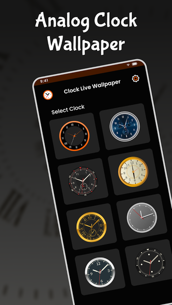 Analog Clock Wallpapers - Image screenshot of android app