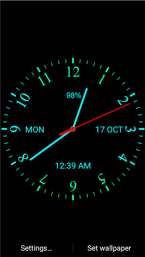 Analog Clock Live Wallpaper - Image screenshot of android app