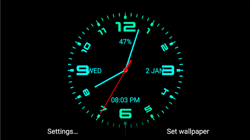 Analog Clock Live Wallpaper - Image screenshot of android app