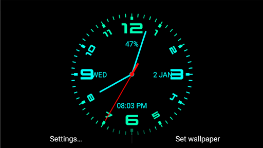 Analog Clock Live Wallpaper - عکس برنامه موبایلی اندروید