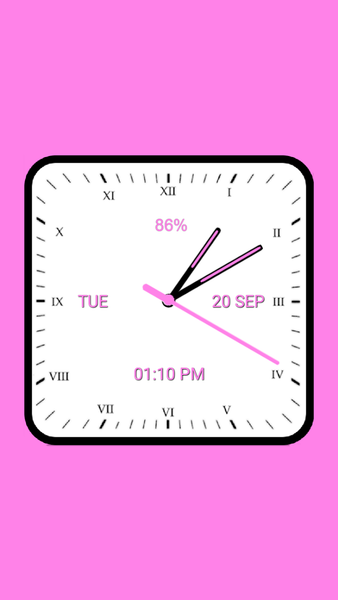 Analog Clock Square - Image screenshot of android app