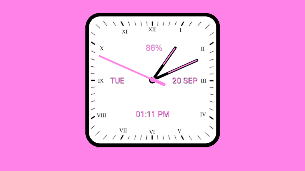 Analog Clock Square - Image screenshot of android app