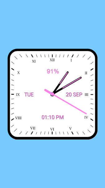 Analog Clock Square Classic - Image screenshot of android app