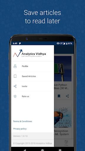 Analytics Vidhya - Machine Learning & Data Science - Image screenshot of android app