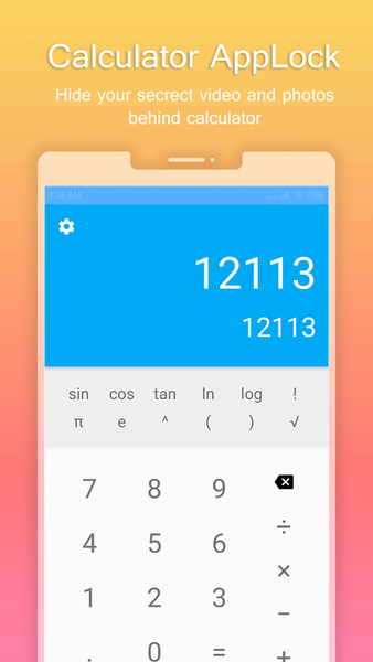 Calculator App lock Photo Lock - Image screenshot of android app