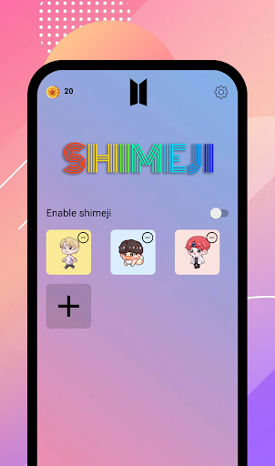 BTS Shimeji - Funny BTS stickers moving on screen - Image screenshot of android app