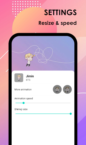 BTS Shimeji - Funny BTS stickers moving on screen - عکس برنامه موبایلی اندروید