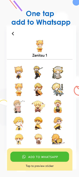 KNY Anime Sticker for Kimetsu - عکس برنامه موبایلی اندروید