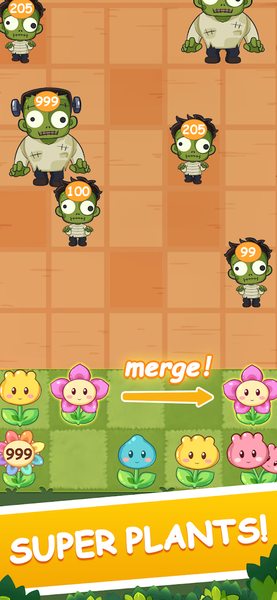 Merge Flowers - Addictive TD - Gameplay image of android game