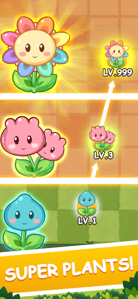 Merge Flowers - Addictive TD - Gameplay image of android game